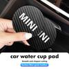 2 Pezzi Tappetino Antiscivolo per Auto Sottobicchiere Tappetino per Bicchiere d'Acqua in Fibra di Carbonio per MINI Cooper R60 R56 F56 F55 F57 F60 Countryman Convertibile tnrjc00