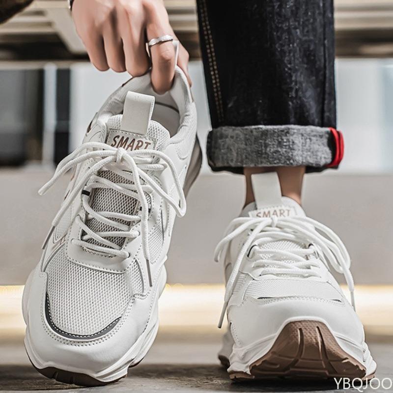 Fashion Men's spring summer new breathable mesh comfortable shoes men's sports trendy versatile thick soled casual shoes