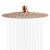 Brushed Rose Gold Rain Shower Head Stainless Steel Ultrathin Water Pressurize Shower Head In Rose Gold, Grey, Brushed Gold