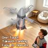 Brinquedo Voador de Nave Espacial RC Sem Escovas Foguete Dobrável Avião Foguete Carro Foguete Acrobático Foguete Espacial Voador de Controle Remoto com Spray
