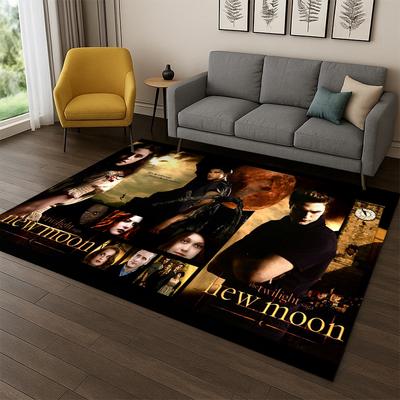 Saga Crepúsculo Edward Bella Alfombra para Dormitorio Sala de Estar Sofá Sala de Juegos Felpudo Decoración del Hogar, Alfombra para Zona de Juegos Infantil Antideslizante regalo