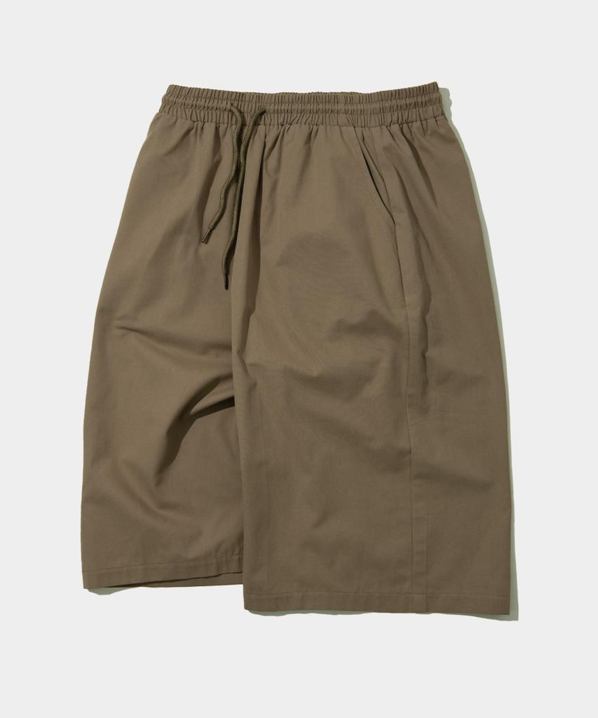 BLACK MOMENT [2Pack] Bermuda Wide Unisex Half Cotton Elastic Waist Shorts