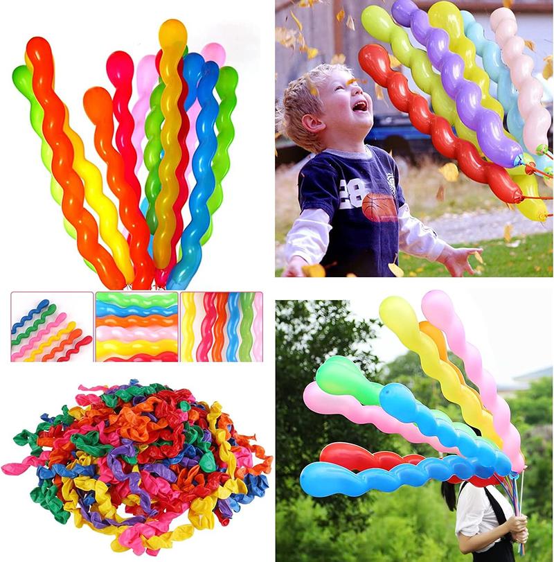 50~200pcs Spiral Balloons Twist Spiraal Latex Balloon Colorful Vibrant Unique Wedding Happy Birthday Holiday DIY Decorations TMZ