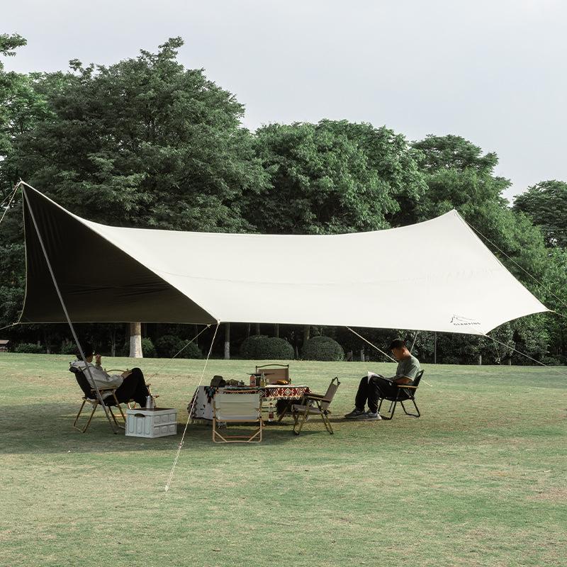 

Portable Octagonal Camping Sunshade Tent with Sun & Rain Protection, Super Large, Oxford Cloth 5.1*5.1m