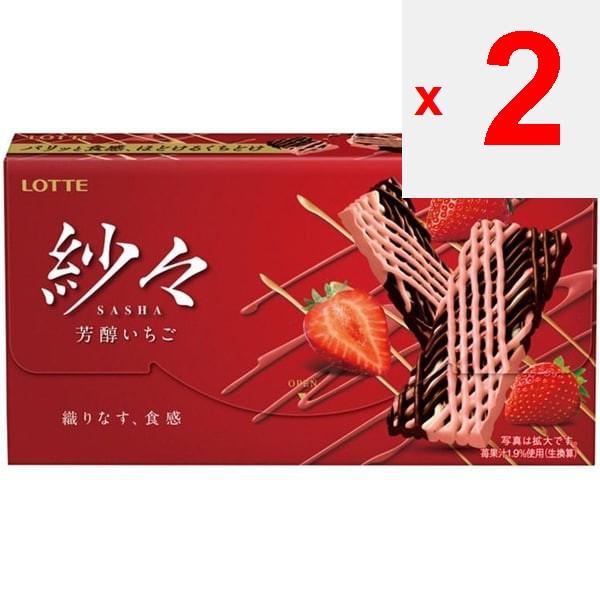 lotte Sasa mellow strawberry 69g Chocolate