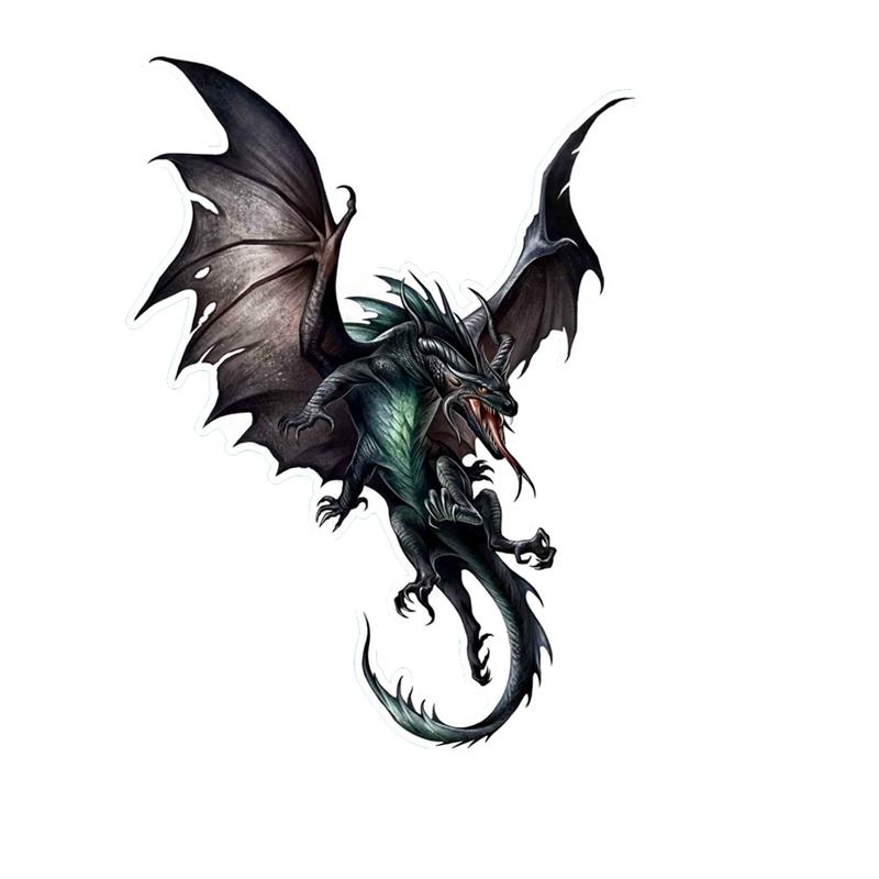 

LYKX Наклейка на автомобиль Птерозавр Крутой Дракон Разноцветный Автомобили Мотоциклы Внешние Аксессуары ПВХ Наклейка 17cm X 12.3cm