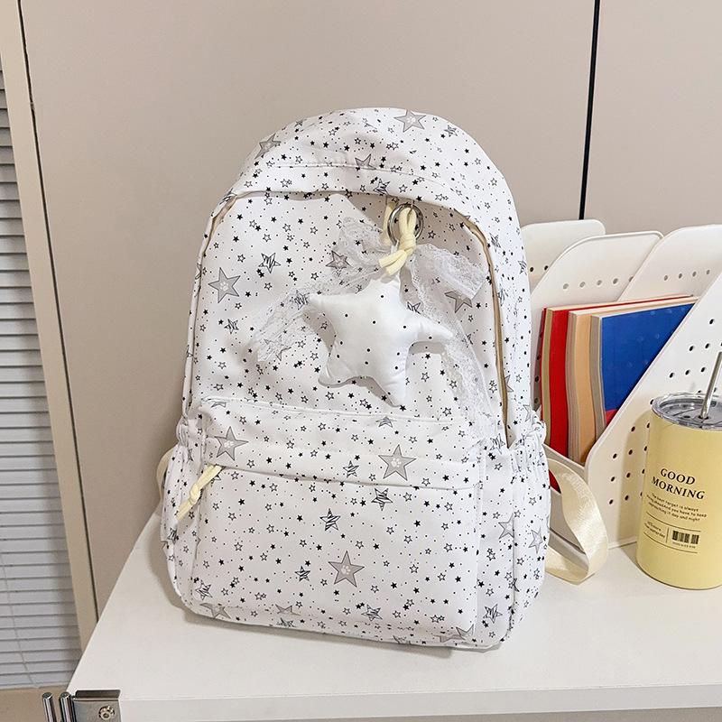 Schoolbag New Large Capacity Backpack Female Cute Small Fresh Casual Backpack Casual Star Girl Student School Bag