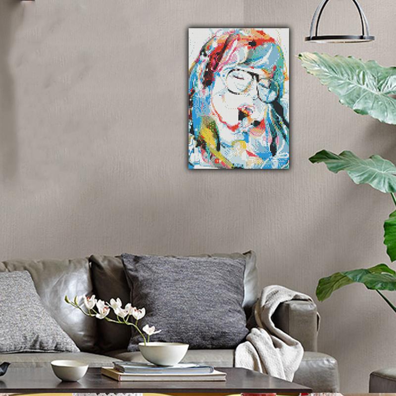 FIYO 11.8x16.73in Malowanie Diamentowe Pełny Okrągły Wiertło Diamentowe Nurkująca Dziewczyna Okrągłe Malowanie Diamentowe Ręcznie Robione DIY Mozaika Diamentowa Malarstwo Dekoracja Domu