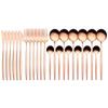 Gold Cutlery Set 24 Piece Tableware Sets Dishes Knives Spoons Forks Stainless Steel Dinnerware Set