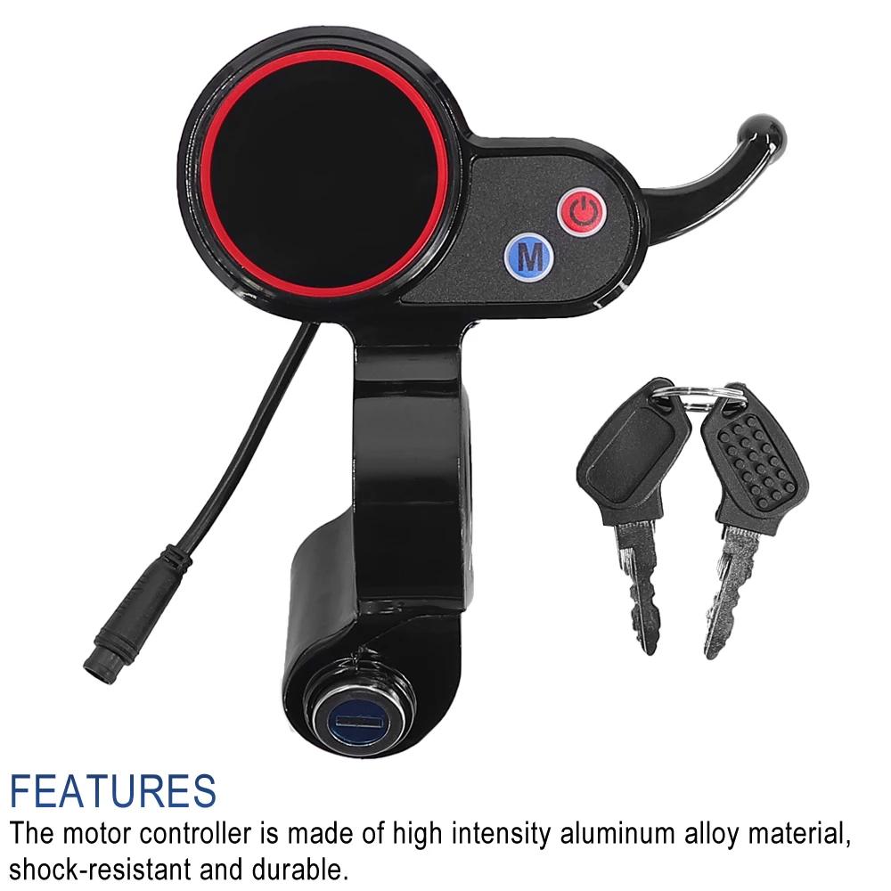 Wyświetlacz LCD do hulajnogi elektrycznej Hitway H5 Kickscooter 6-pinowy wyświetlacz z blokowanym instrumentem panelu sterowania akcesoria