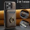 Leather for Magsafe Phone Case for IPhone 15 16 Pro Max 14 Plus 13 12 Pro 15Pro Bracket Magnetic Back Cover with Card Holder LK1