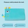 Ergonomic Kids Pillow Wave Wedge Shape Soft And Elastic Memory Foam Cartoon Embroidery Washable Case Supportive Better Sleep Quality Pillow