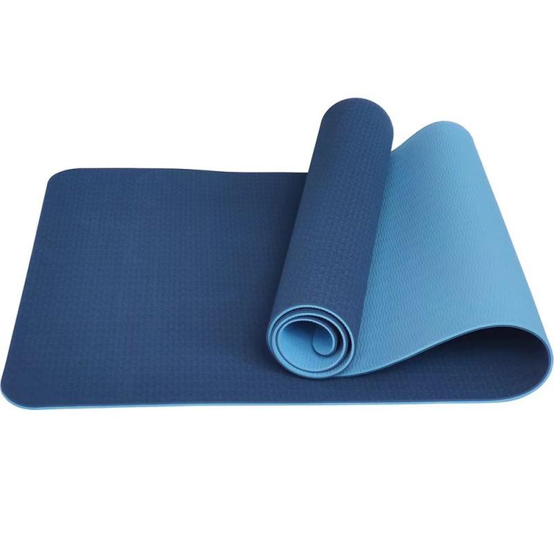 Extra Thick TPE Yoga Mat 6mm Non-Slip Exercise Beginners Women Home Fitness Gym