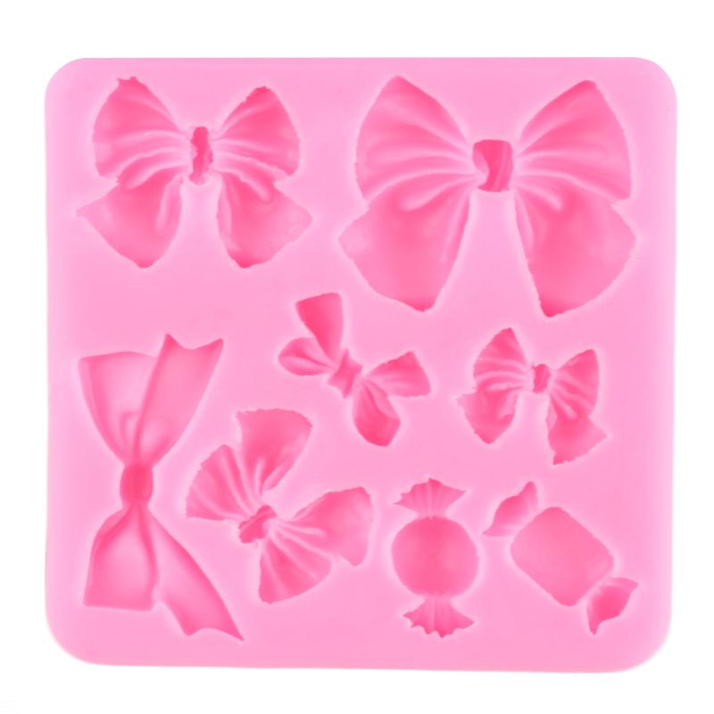 Schleife Silikonform Schleifen Fondant Formen DIY Kuchen Dekorieren Werkzeuge Cupcake Topper Candy Resin Tonform Schokolade Gumpaste Formen