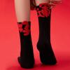 Chinese Characters New Year Tube Socks Blessing Words Red Cotton Socks  Winter Autumn