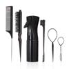 Black Hairdressing Set, Spray Bottle, Hair Comb, Eyebrow Brush, Hair Styling Set, Home Use
