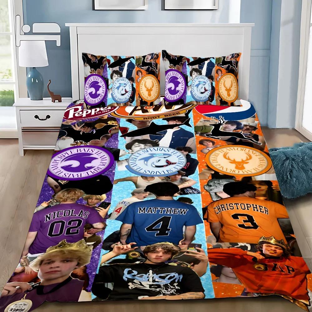 Sturniolo Drillinge Bettbezug Kissenbezug Bettwäscheset Erwachsene Junge Mädchen Schlafzimmerdekoration Kinder Geschenk Einzel Doppel Große Größe