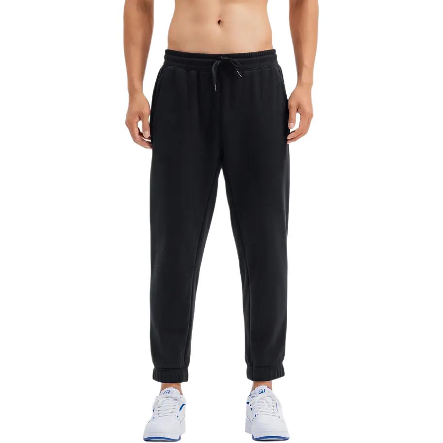 

DECATHLON DOMYOS Simple Solid Color Comfortable Soft Fitness Fleece Lace-up Knit Sweatpants Men s Black M-175/82A чёрный