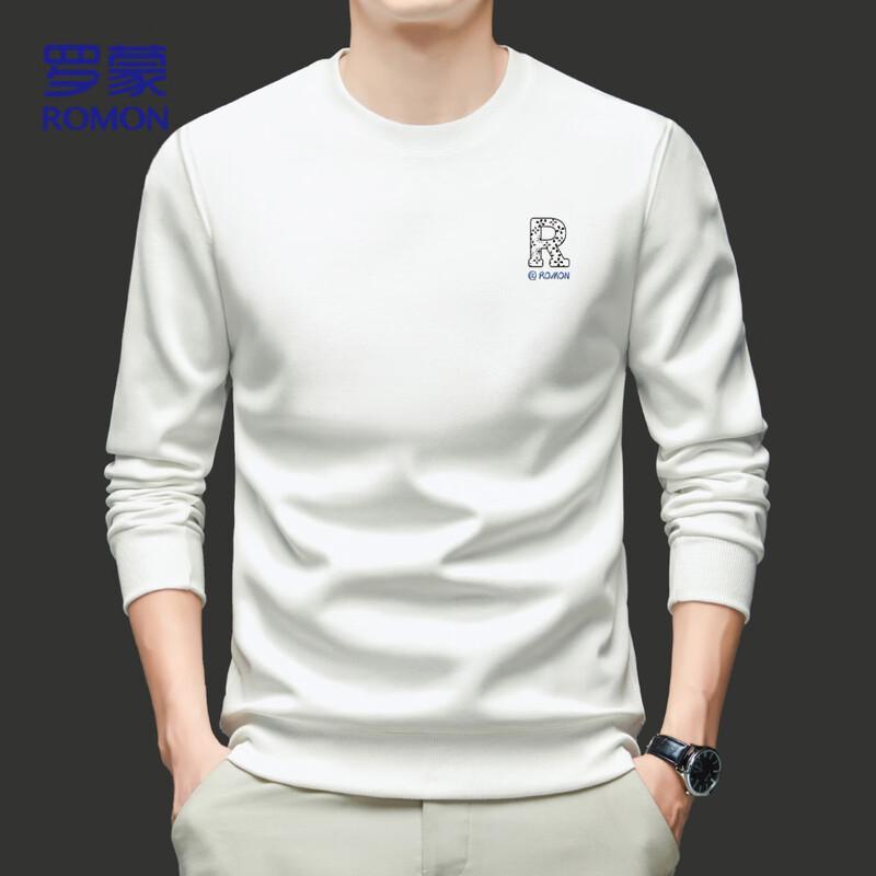 ROMON Men's Casual Pullover Round Neck Sweatshirt