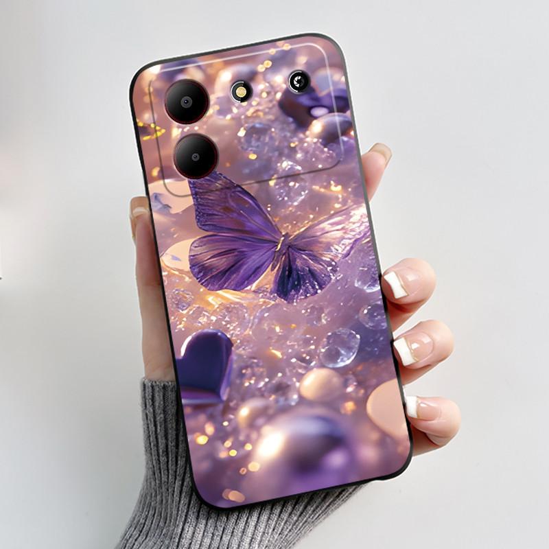 For ZTE Blade A54 Case Protective Soft Silicone Flower TPU Covers for ZTE BladeA54 4G Bumper For Blade A34 A 54 Phone Cases Bag