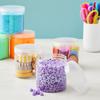 WTEMPO DIY Empty Plastic Decorative Jars with Lids Slime Containers Handicrafts Storage Jars Clear Wide Mouth Package Jars Party Decor Cylindrical Jar