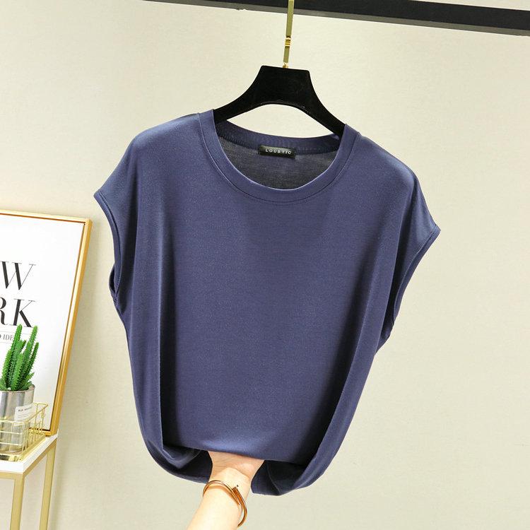 

Women s Sleeveless High Neck Cotton Modal Top - Versatile, Lightweight, Plus Size M