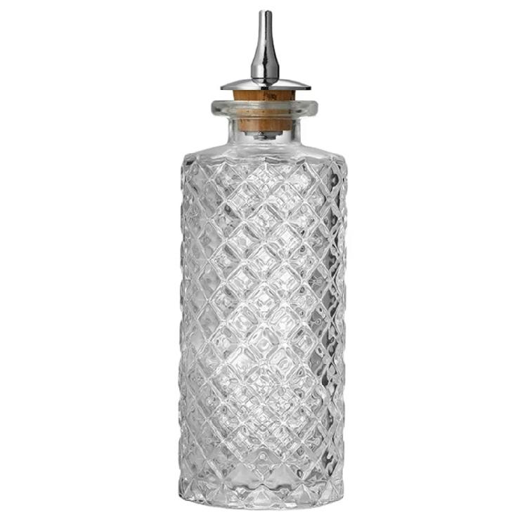 Classical Engraved Glass Barwares Bottle Including Airtight Plugs Drink Serving Pourer For Freshness And Style