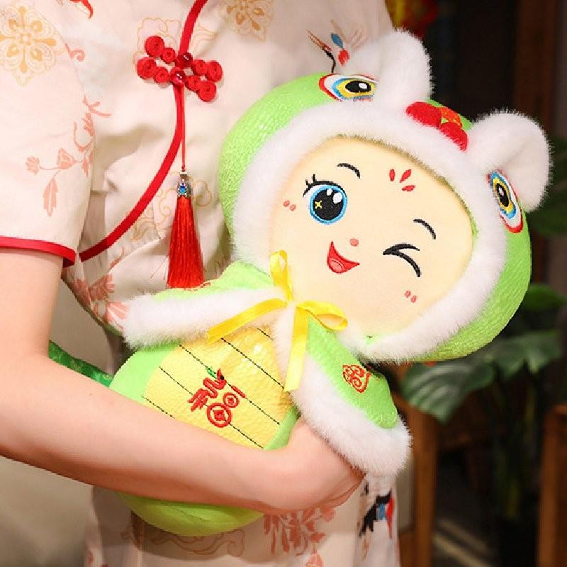 Cute Plush Snake Year Zodiac Mascot Toy Adorable Soft Stuffed Animal Gift For Celebrations