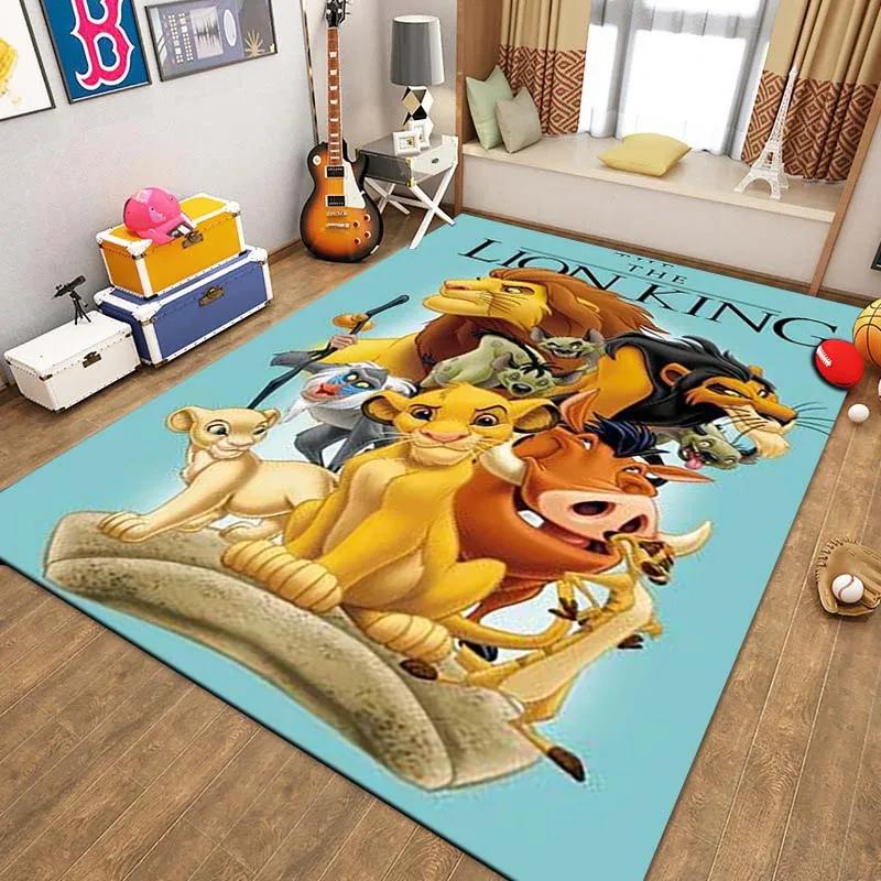 Multiple Sizes Lion King Simba Cartoon Large Area Carpet Rug for LivingRoom Children's Bedroom Sofa Doormat Floor Mat Great Gift