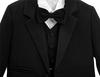 Dressy Daisy Boys' 5-Piece Formal Tuxedo Set, Tailless, for Weddings and Christenings, Baby Boys, 12 Months, Black