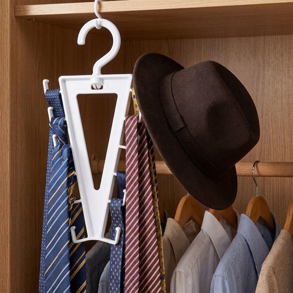 2Pcs 12 Hooks Hat Storage Hook Non Slip Clothes Drying Rack V-Shape Hanger Closet Organizer