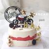 Father's Day Motorcycle Cake Topper: Alloy Slide Motorcycle Model Birthday Gift