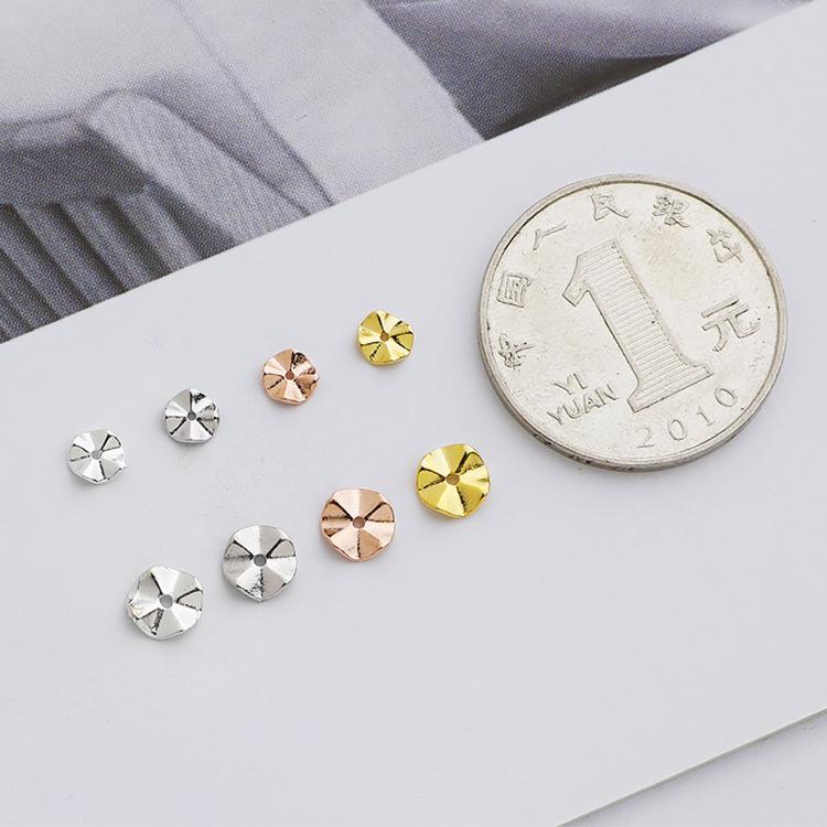 Mărgele distanțiere ondulate cu flori Seiko din Argint Sterling S925 pentru brățări și coliere DIY.