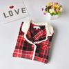 Export Women's Soft Gingham Flannel Long Sleeves Pants Pajamas Home Wear Suit Spring & Fall Thin and a Little Large