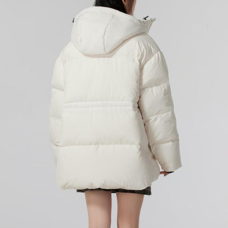 PUMA Down Jackets Women's Ecru Hooded Non Detachable Moderate Other 629740-87