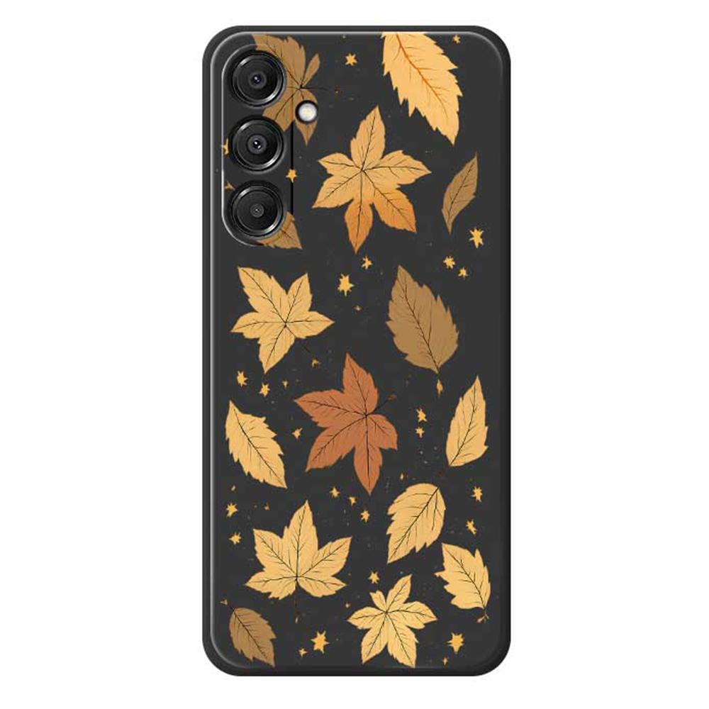 For Samsung Galaxy A16 5G/4G Case Maple Leaves Pattern Printing Straight Edge TPU Phone Back Cover