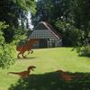 Dinosaur Decorative Art Silhouette Metal Animal Silhouette Art Courtyard Decorate