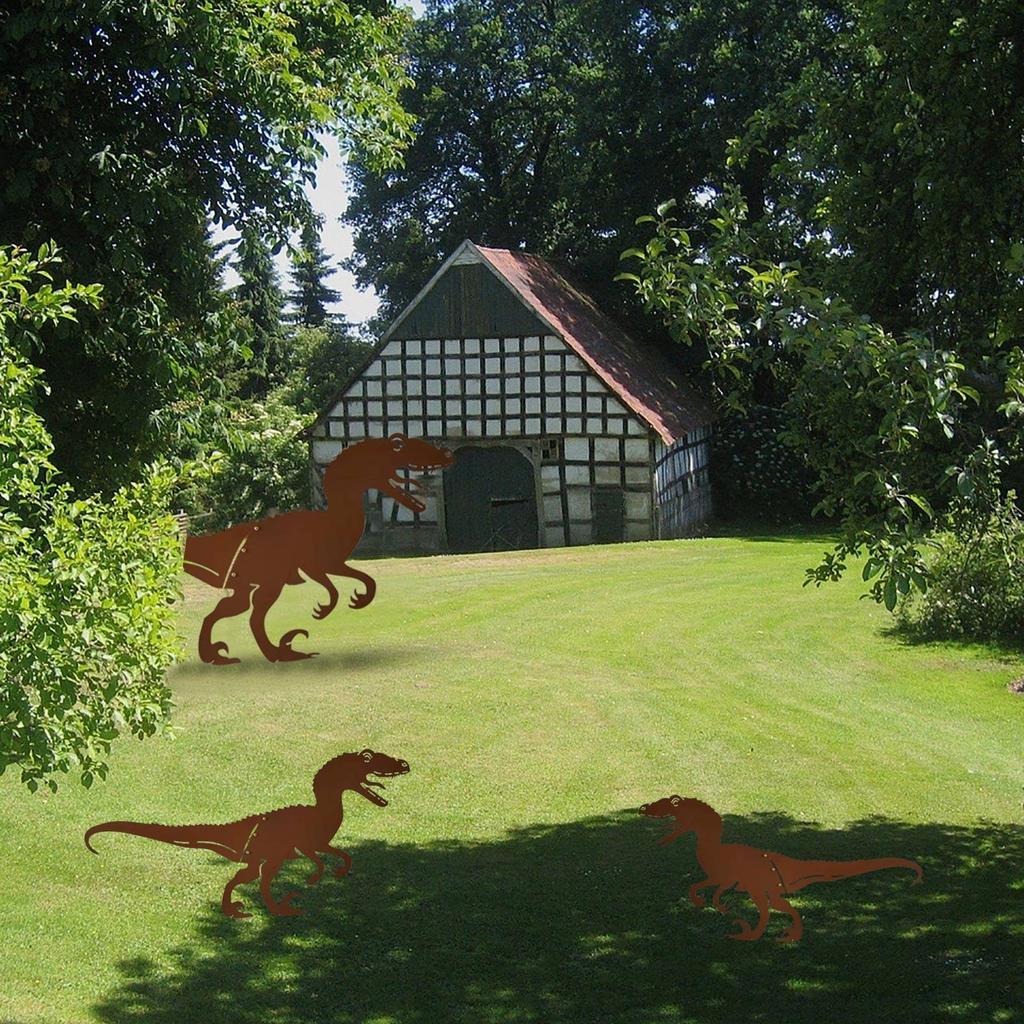 Dinosaur Decorative Art Silhouette Metal Animal Silhouette Art Courtyard Decorate
