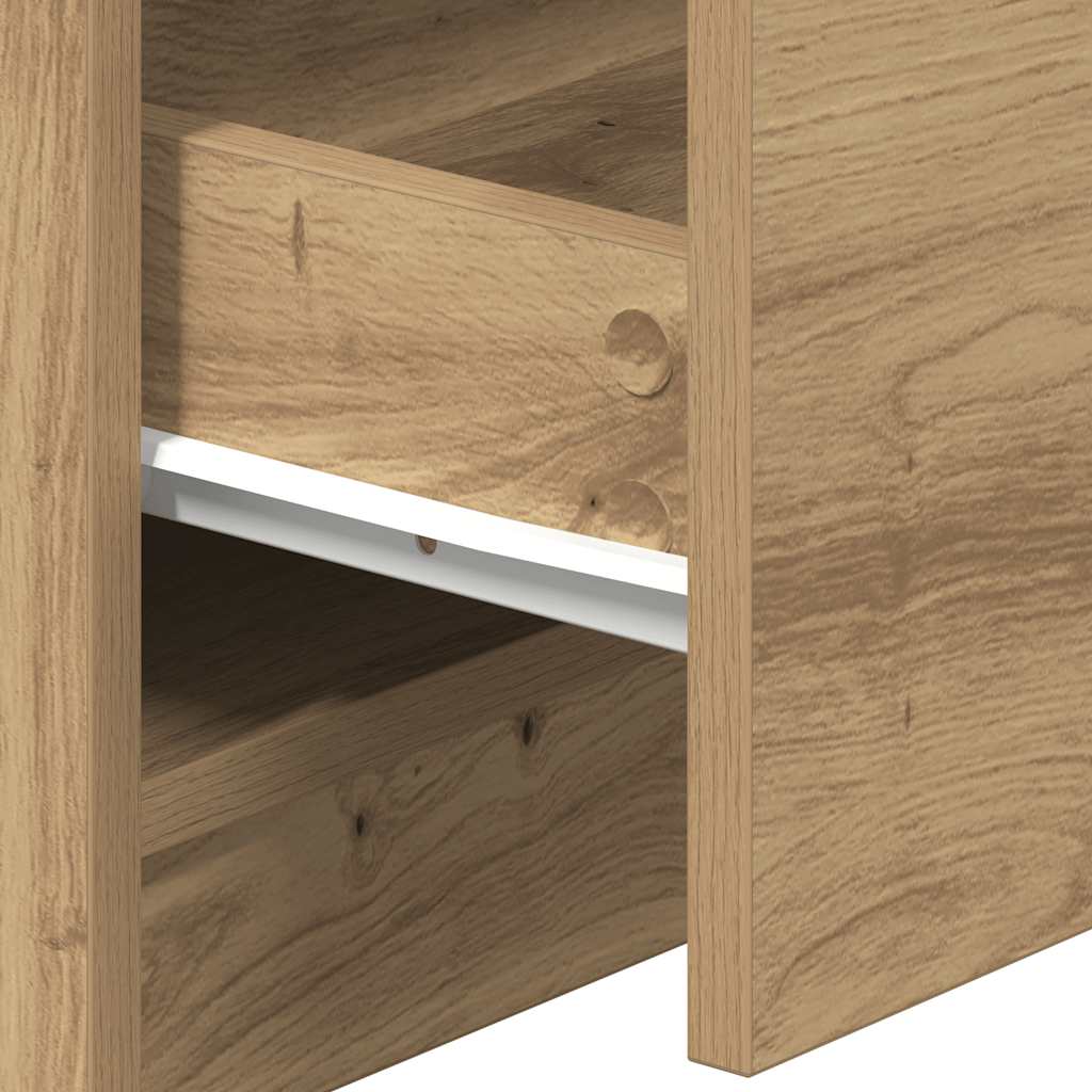 Nightstand with 2 Drawers Artisan Oak Finish 40 x 36 x 50 cm
