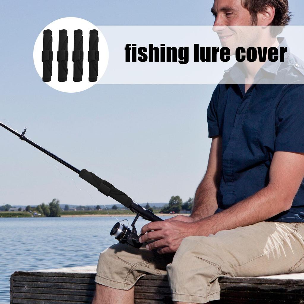 4Pcs Bait Fishing Hook Covers Safe Fish Lure Shield Sturdy Bait Storage Protector Protective Easily See Lures Fishing Hook Cover