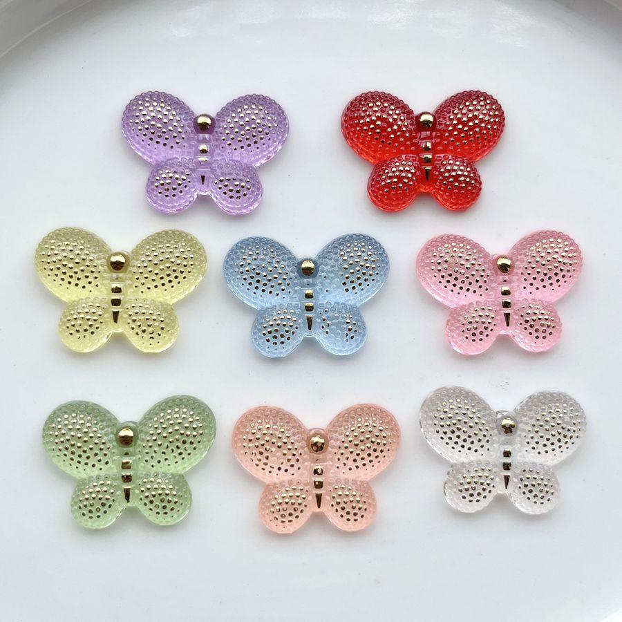 20pcs 18mm * 25mm color 3D butterfly rhinestone DIY jewelry production, wedding hair accessories, decorative accessories