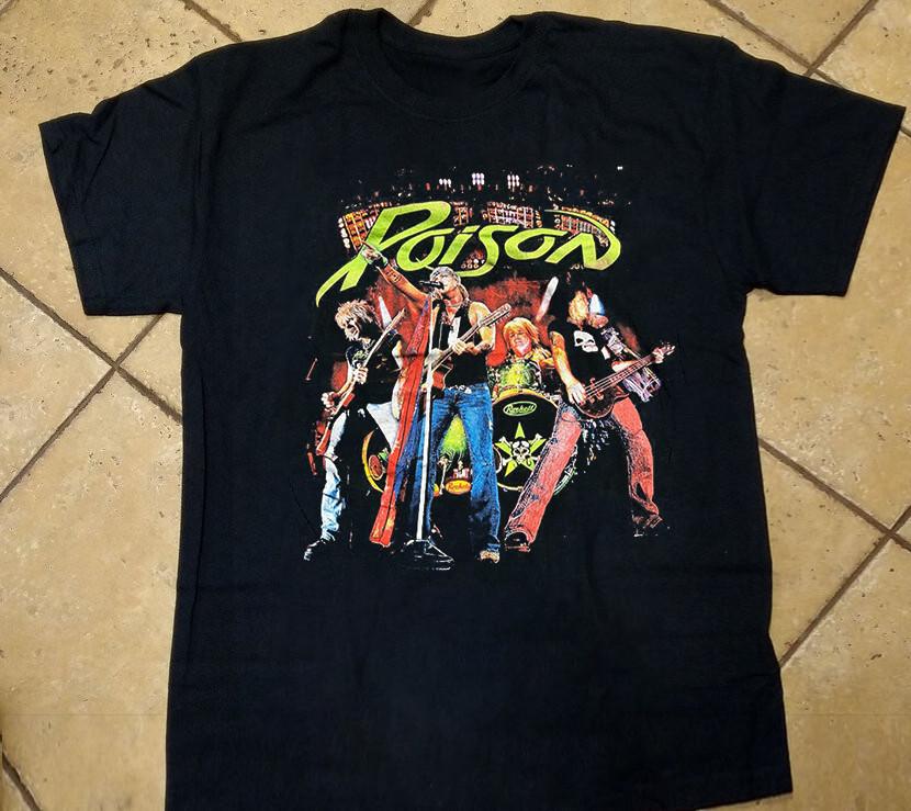 

Poison Band Concert Tour Adult Cotton Black T-Shirt S To 5XL MK208 Unisex T-Shirt S