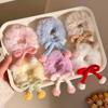 Wool Bow Hair Band Children'S Cute Plush Ponytail Headband Diy Handmade Rubber Band Girl Heart Headgear Hair Accessories