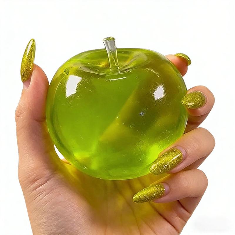 

2026 Green Apple Shape Squishy Toy Handmade Ball, Knead and Enjoy, Slow Rebound, Kneadable Ball, Handmade Stress Relief Toy Gift Quantity 2