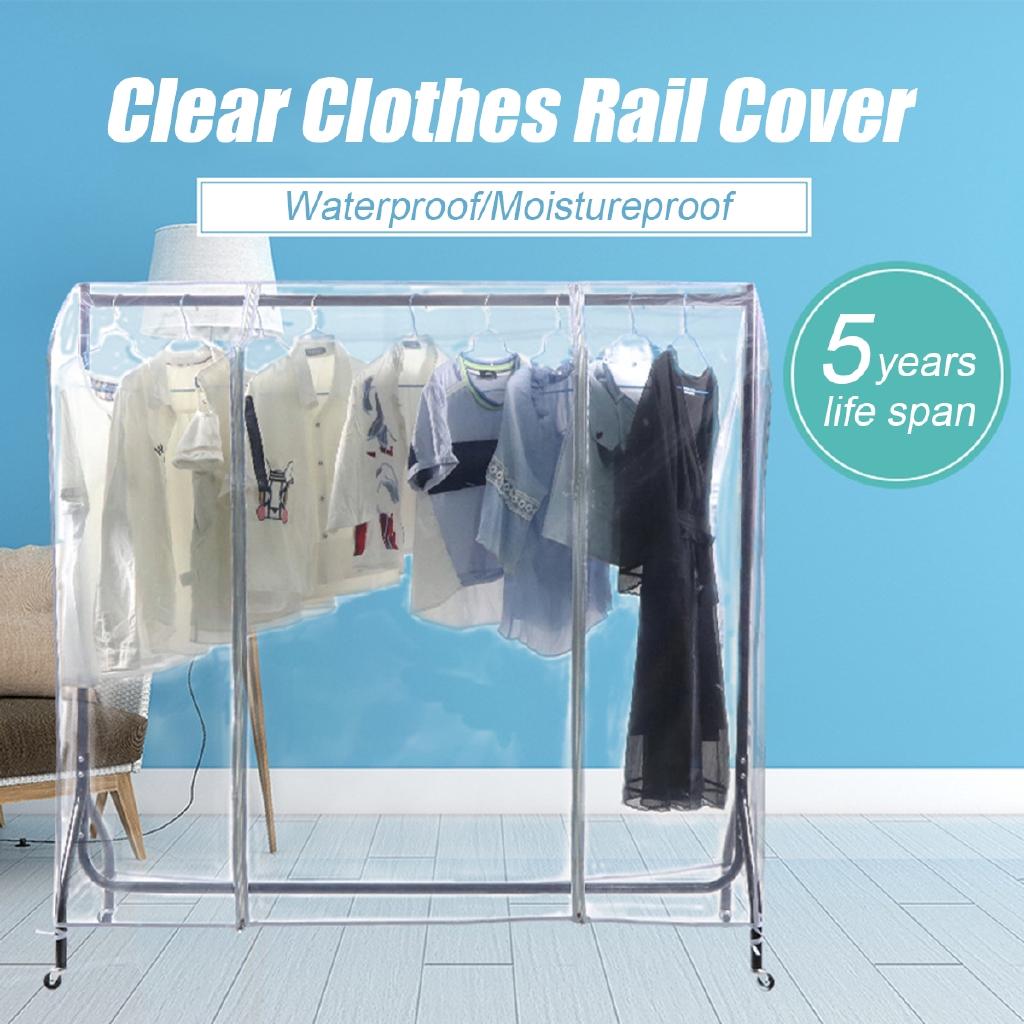 1.8M Dust Bag Household Clothing Rail Cover Coat Garment Dress Suit Bags Clothes Dustproof Hanger Storage Protector