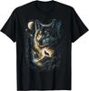 Wolf Howling Moon Forest Nature Wildlife Lovers Animal Men Unisex T-Shirt