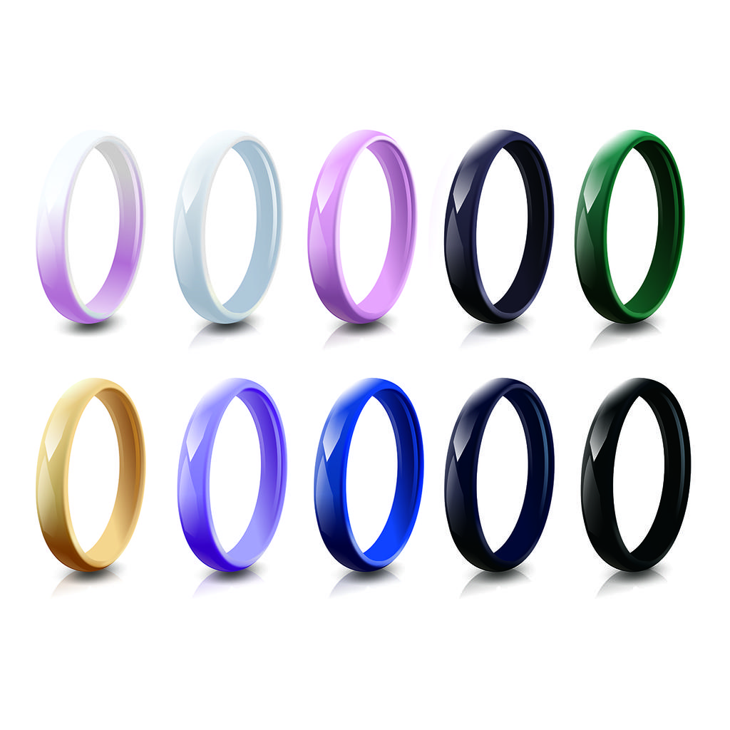 3mm Women's Ceramic Wedding Band Minimalist Solid Stackable Ring In Black White Pink Blue Green Purple