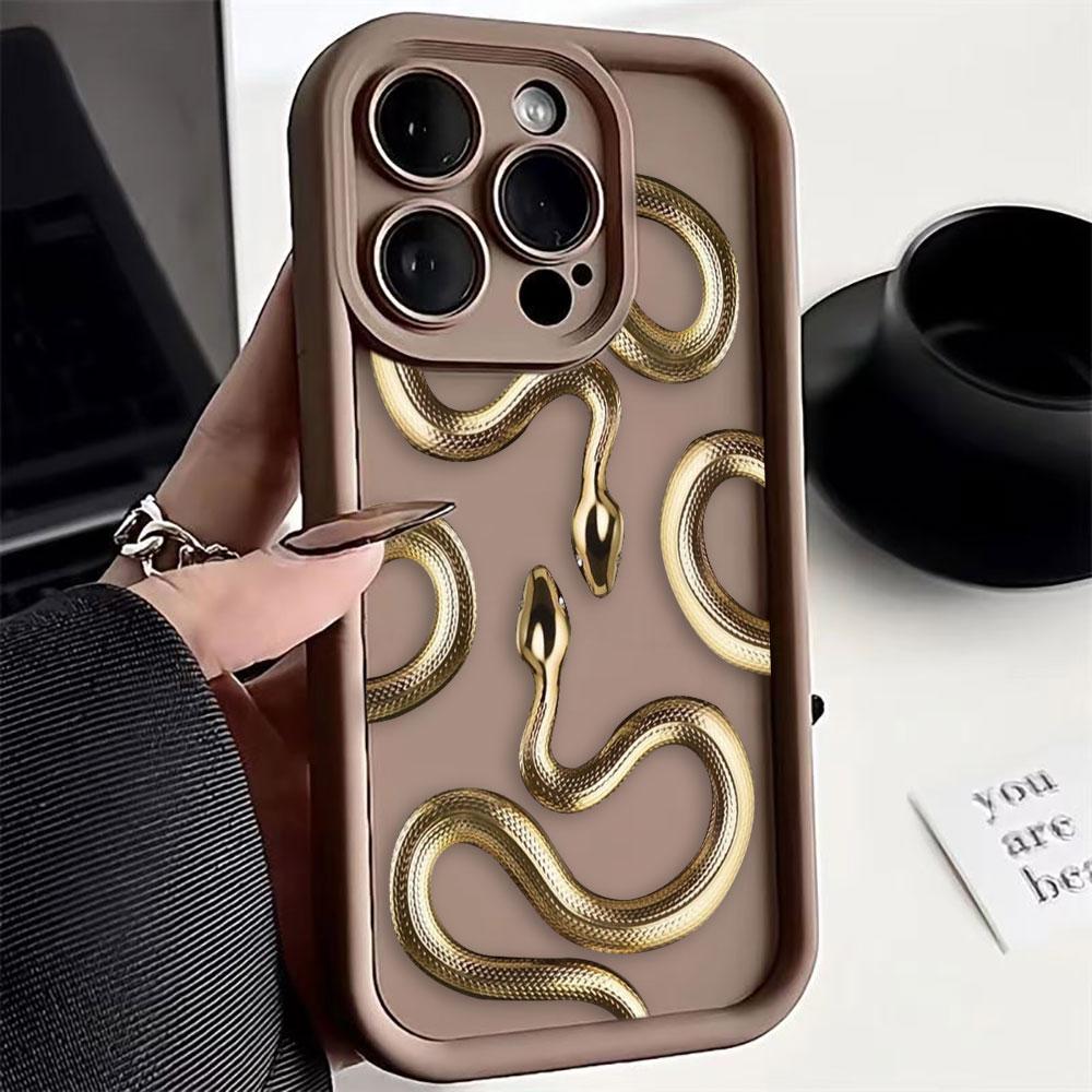 Gold Black Purple Snake Phone Case For Googel PIXEL 7 7A 8 8A 9 10 PRO XL 5G Silicone Case DIY Shell Funda Capa Coque Cover