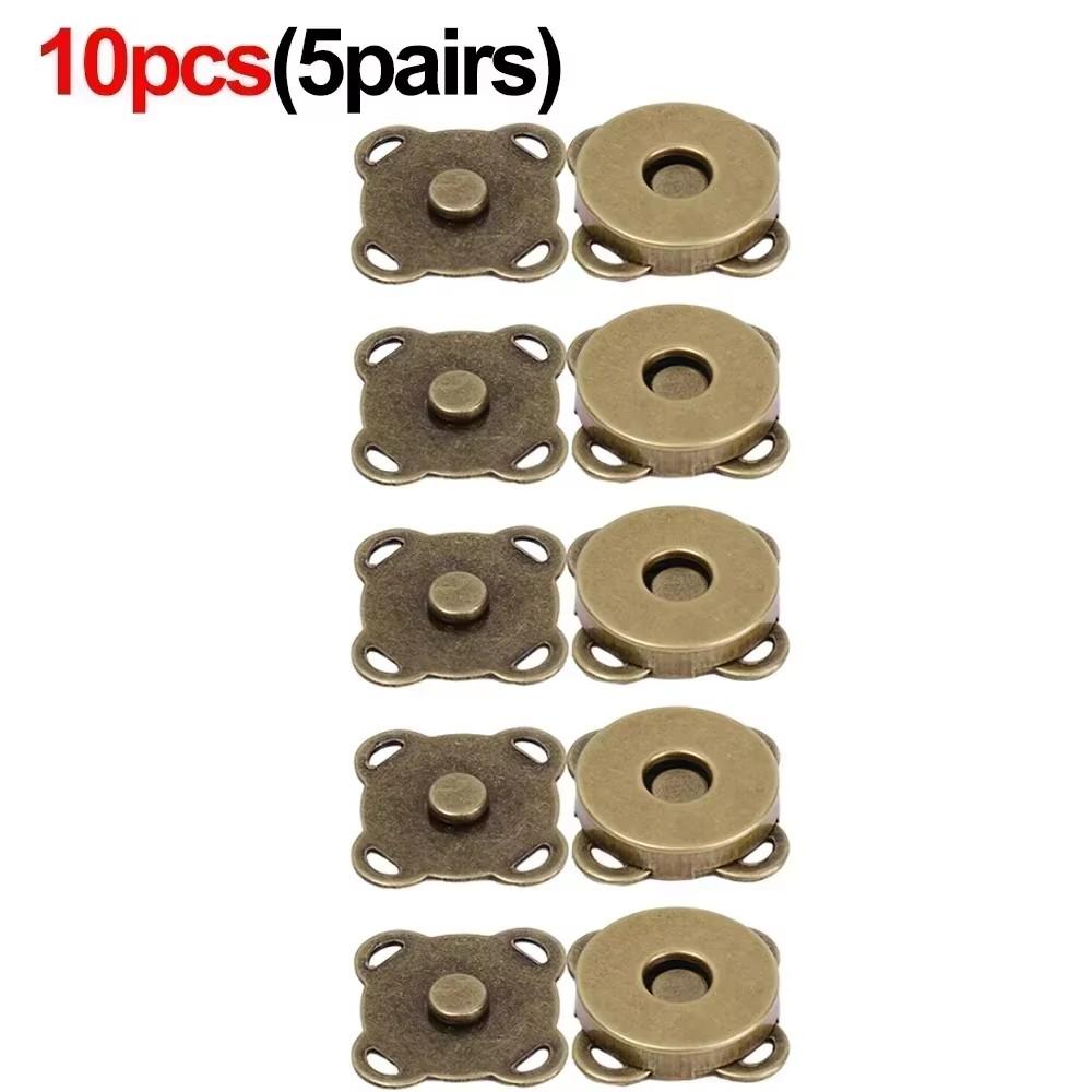 20pcs Metal Snap Magnet Button Magnetic Double Rivet Fastener Clasp Closure Buckle for Clothes Bag DIY Craft Sewing Accessories