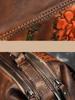 Johnature Retro Embossing Flower Women Bag Genuine Leather Handbag Cowhide Large Capacity Shoulder & Crossbody Bags